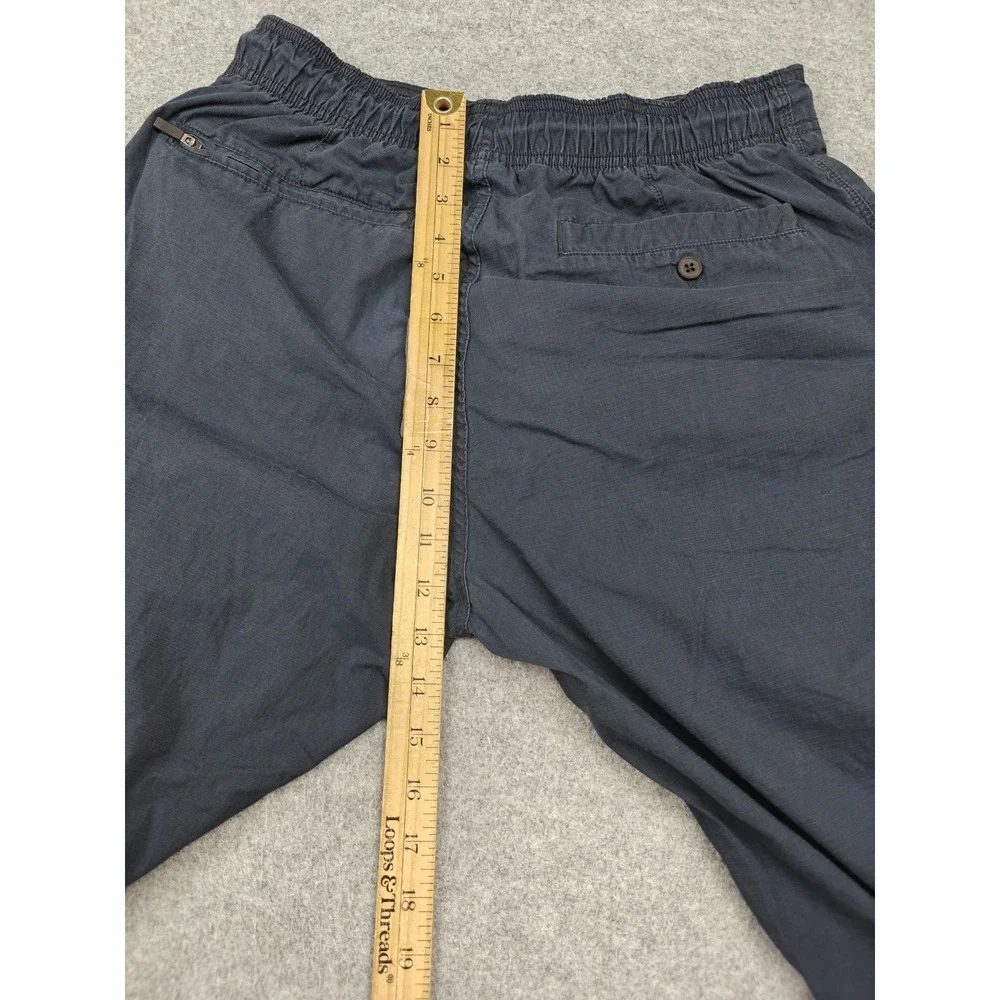 Jordan Pants Mens Medium Blue Woven Joggers Elastic Waist Zip Fly Pockets